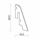 ZAKLJUČNA TALNA LETEV FN HRAST 18.5X38.5X2400 MM MDF
