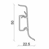 ZAKLJUČNA TALNA LETEV FN HRAST ANTIK 22.5X50X2500 MM PVC