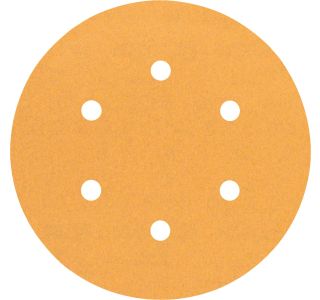 5-DELNI SET SAMOPRITRDILNIH BRUSNIH DISKOV BOSCH 150 MM K120 6 LUKENJ RUMENA BARVA ZA LES