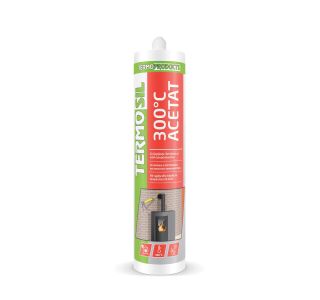 ACETATNI SILIKON TERMOMASE TERMOSIL 300*C N RDEČI 280 ML