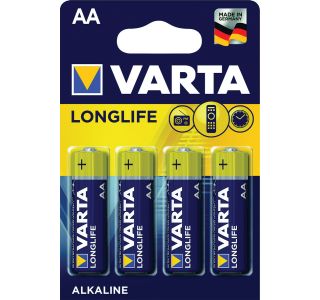 ALKALNI BATERIJSKI VLOŽEK VARTA LR06 AA BL/4 LONGLIFE