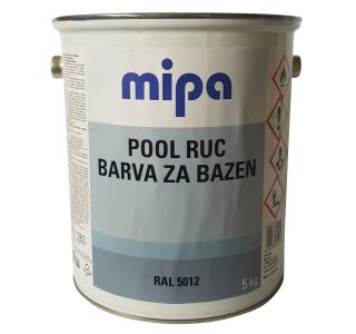 BARVA ZA BAZEN MIPA POOL RUC 5KG RAL.: 5012 BAZENSKO MODRA