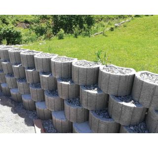 BETONSKI IZDELEK OBLAK GROUP ŠKARPNI ELEMENT FLORA LUNA, FI 40, H=24 CM