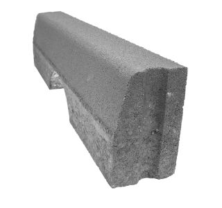 BETONSKI ROBNIK OBLAK GROUP 100X25X12/15 ODTOČNI SUBCESTNI, CEMENTNO SIV