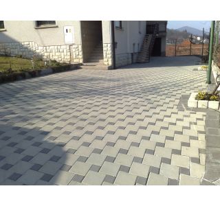 BETONSKI TLAKOVEC OBLAK GROUP VIA APPIA MIX 04 SIV, ČRN