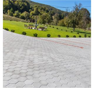 BETONSKI TLAKOVEC SEMMELROCK ŠESTEROKOTNIK 24.3/21/6 CM SIVA