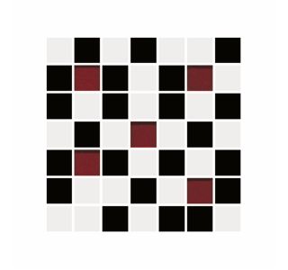 DEKOR ZA KERAM.PLOŠČICE CERAMICA KONSKIE MICHELLE WHITE-BLACK MOSAIC 20X20