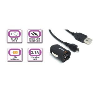 DODATEK ZA TABLIČNI RAČ. XPLORE XP240 USB AVTO POLNILEC