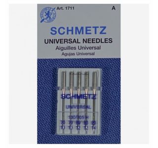 DODATKI ZA ŠIVALNE STROJE SCHMETZ STROJNE IGLE UNIVERSAL 70-90 5 KOS