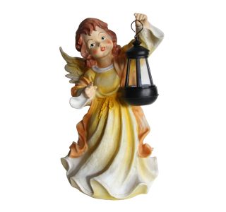 FIGURA, OKRASNA ANGEL S SOLARNO LUČKO VIŠ. 40 CM