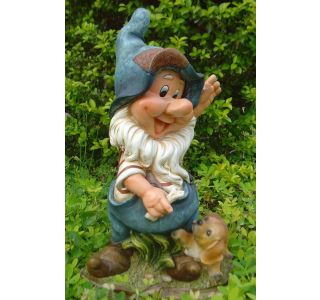 FIGURA, OKRASNA PALČEK S KUŽKOM VIŠ 39CM