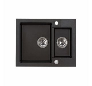 GRANITAL POMIVALNO KORITO ALVEUS ROCK 80, G91 CARBON 595X475 MM