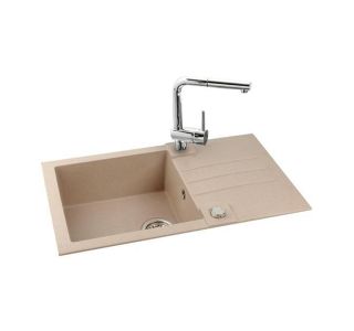 GRANITAL POMIVALNO KORITO ALVEUS SET GRAMER, G55 BEIGE ROCK 130 + AZETA P