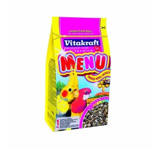 HRANA ZA NOTRANJE PTICE VITAKRAFT MENÜ VITAL ZA SRED.PAP. Z MED 1KG