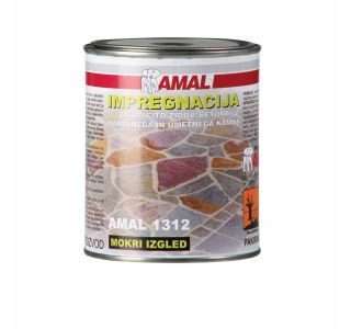 IMPREGNACIJSKO ZAŠČITNO SREDSTVO AMAL 1312 MOKRI IZGLED 0.75 L ZA KAMEN IN BETON