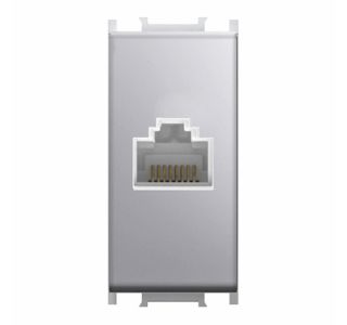 KOMUNIKACIJSKA VTIČNICA MODUL CAT5E KS RJ45 8/8 SREBRNA, 1M, BOK