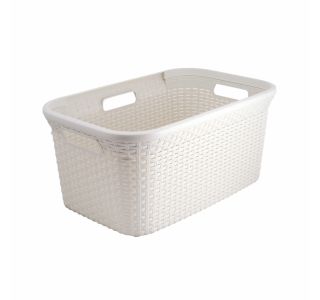 KOŠARA ZA PERILO CURVER 40 L RATAN BELA 60.3X40.3X23.7 CM