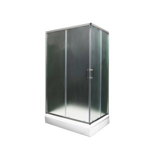 KOTNA KABINA ZA PRHANJE FEROTEHNA FROST 80X100X205 S KADJO MOTNO STEKLO