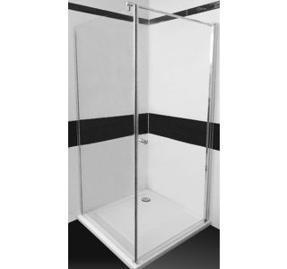 KOTNA KABINA ZA PRHANJE FEROTEHNA NORENA 90X90X195 CM KROM ALU PR., PROZ. STEK.