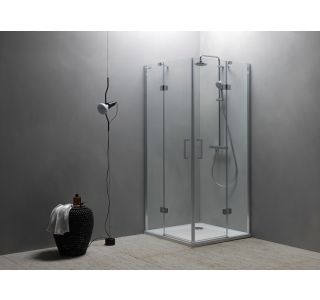 KOTNA KABINA ZA PRHANJE KOLPA SAN TKK 90/K ATLAS SILVER PROF. PROZORNO STEK.