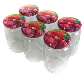 KOZARCI ZA VLAGANJE S POKROVI MOTIV SADJA 720 ML 6/1