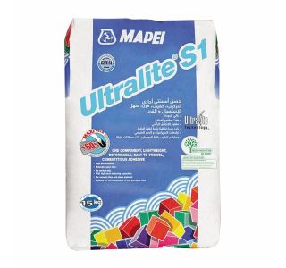 LEPILO ZA PLOŠČICE MAPEI ULTRALITE S1 15KG SIVA C2TE S1
