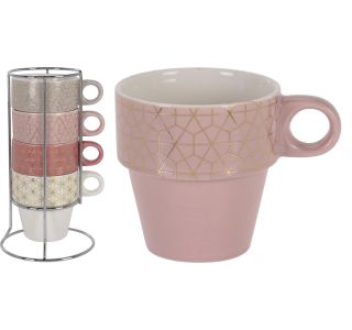 LONČEK EH LONČKI 4/1 320ML RAZLIČNI NEWBONE PORCELAN STOJAL