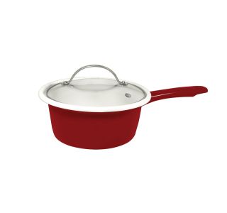 LONEC / KOZICA ENAMELIE KOZICA 1.4L 16 CM DOLG ROČAJ IN POKROV