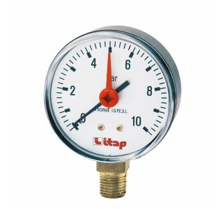 MANOMETER ITAP 63 0-10 BAR ART. 482 6.35 MM (1/4)