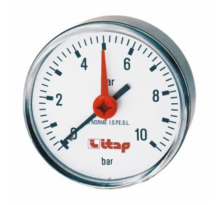 MANOMETER ITAP 63 0-10 BAR ART. 483 6.35 MM (1/4) PRIK. ZADAJ