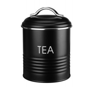 NAMENSKA DOZA GALICIJA TEA 12.5X12.5X17CM ČRNA METALNA S POKROVOM