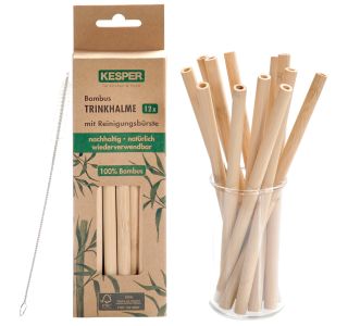 NAMIZNI DODATEK KESPER SET 12/1 SLAMICE ZA PITJE BAMBUS 20 CM