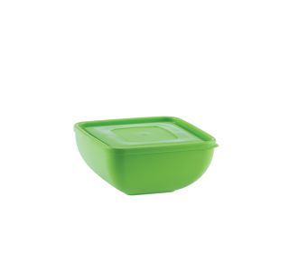 PIKNIK PROGRAM UCSAN PLASTIK SKLEDA S POKROVOM 1.2 L KVADRATNA ZELENE BARVE