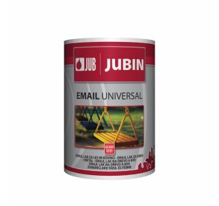 POKRIVNI PREMAZ ZA KOVINO IN LES JUBIN EMAJL UNIVERZAL RDEČA 10 0.75 L