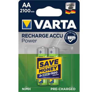 POLNILNI BATER.VLOŽEK VARTA NIMH READY TO USE AA-R6 2100MAH BL/2