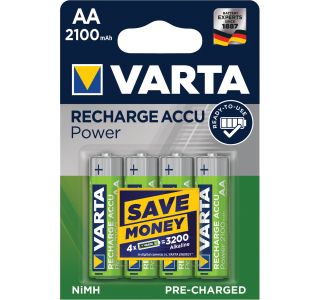 POLNILNI BATER.VLOŽEK VARTA NIMH READY TO USE AA-R6 2100MAH BL/4