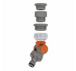 PRIKLJUČEK ZA VODO GARDENA KOTNI (VRTLJIV) NASTAVEK ZA PIPO 25.4MM-12.7MM