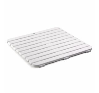 PVC KOPALNIŠKA PREPROGA PLASTICOS PODLOGA ZA TUŠ KAD 55X55X3 CM BELA