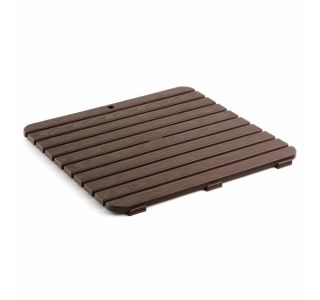 PVC KOPALNIŠKA PREPROGA PLASTICOS PODLOGA ZA TUŠ KAD 55X55X3 CM RJAVA