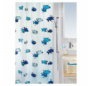 PVC KOPALNIŠKA ZAVESA SPIRELLA HUGO BLUE 180X200 CM