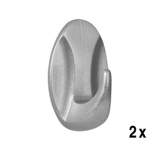 PVC OBEŠALNA KLJUKA WALTECO SAMOLEPILNA PVC KROMIRANA ZAV=2LKOS MAT KROM