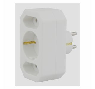 RAZDELILNIK/ADAPTER EMOS 1 ŠUKO + 2 EURO BEL