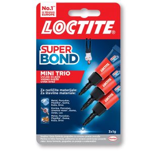 SEKUNDNO LEPILO LOCTITE SUPER BOND MINI TRIO 3X1G BCTEST01