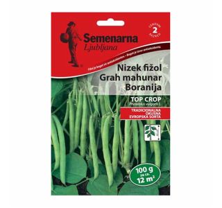 SEME STROČNIC SEMENARNA FIŽOL TOPCROP NIZEK ZELENOSTROČNI 100 G