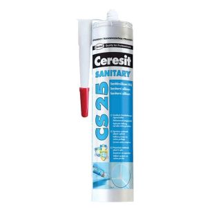 SILIKONSKA TESNILNA MASA CERESIT CS 25 01 BELI 300 ML