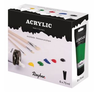 BARVA RAYHER SET AKRILNIH BARV ARTISTS 6X75 ML