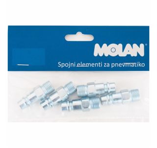 SPOJNI ELEMENT MOLAN VTIČ 1/4 ZN ZA CEV FI 8 5 KOS