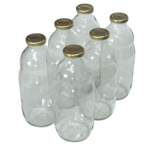 STEKLENICE  S POKROVI  1L, 6/1