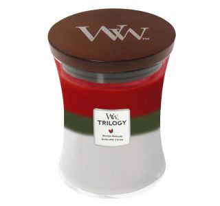 SVEČA V KOZARCU WOODWICK TRILOGY MEDIUM WINTER GARLAND