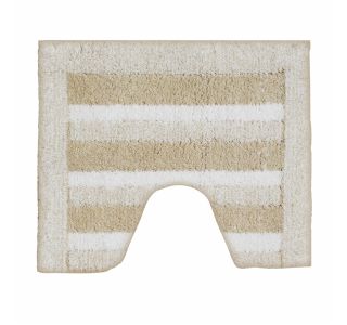 TEKSTILNA KOPAL.PREPROGA SANIPLAST STRIPE BEIGE IZREZ ZA WC